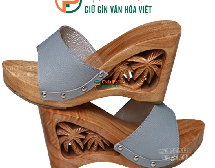  GUỐC GỖ CAO GÓT CHẠM KHẮC QUÊ HƯƠNG VN13