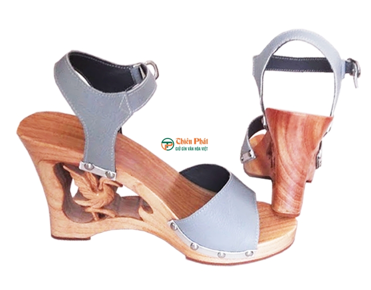 Guốc Gỗ Quai Hậu Chạm Phượng Hoàng VN03