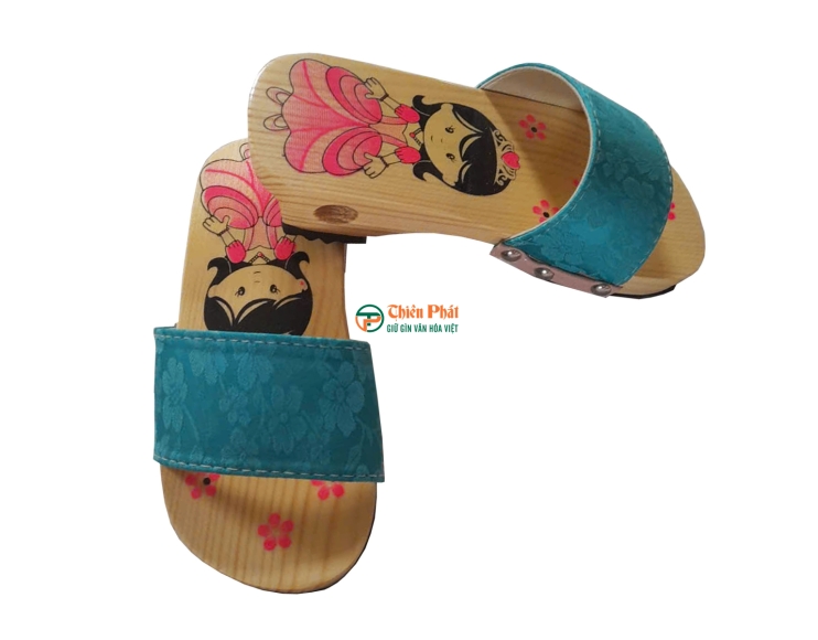 Guốc Gỗ Trẻ Em Họa Tiết Dễ Thương VN02