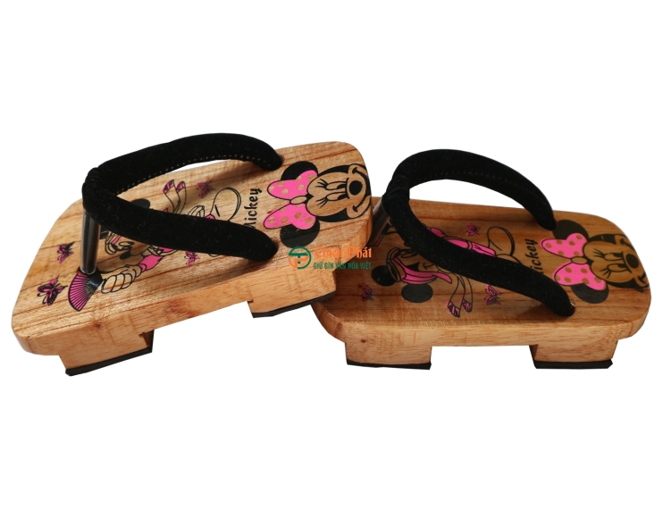 Guốc Gỗ Trẻ Em Họa Tiết Dễ Thương VN12