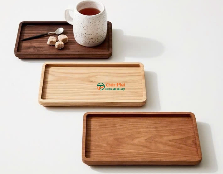 Khay Gỗ Chữ Nhật Tối Giản