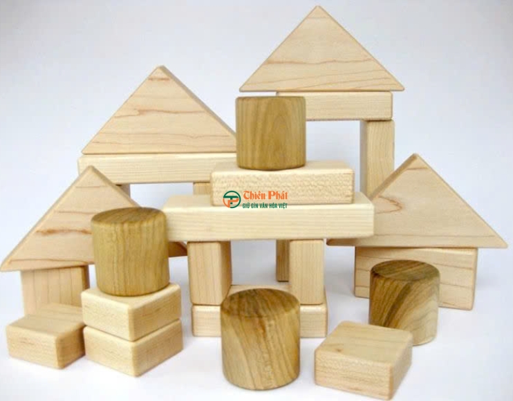 Bộ đồ chơi gỗ xây dựng bằng gỗ cho bé phát triển tư duy