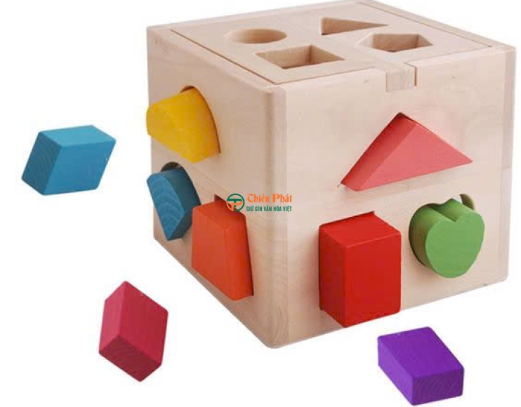 Đồ chơi gỗ hộp thả hình khối thông minh Montessori